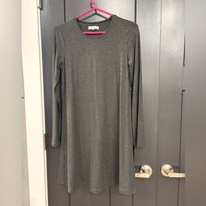 Madewell Gray Long Sleeve Dress